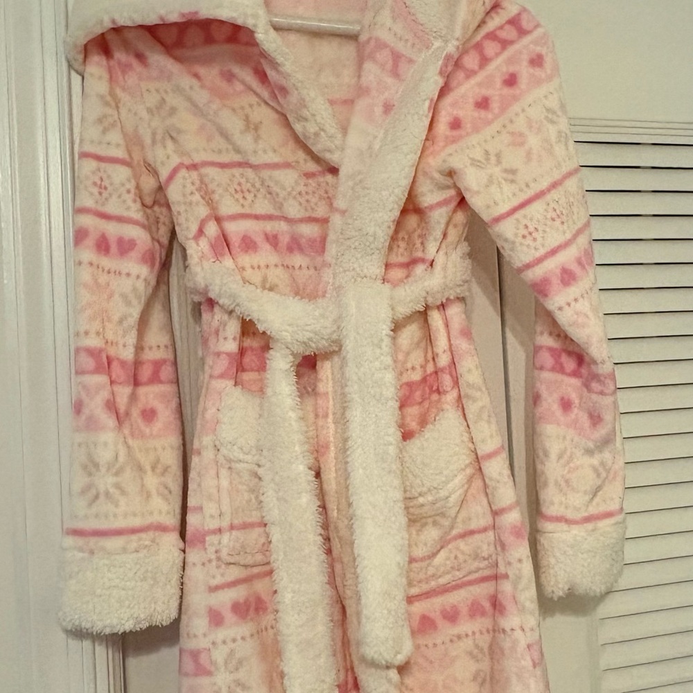 Cozy Kids Pajama Robe in Pink and Cream